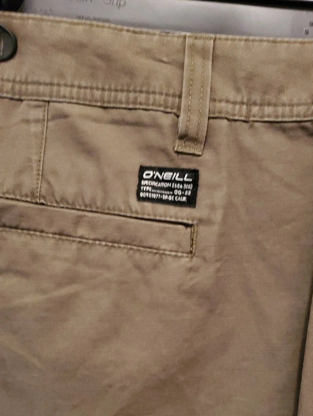 NEW O'Neill Men's Khaki Flat Front Chino Shorts 🌻size 44